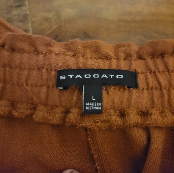 Beautiful paper bag style shorts, terra cotta color, Large - Picture 2 of 3